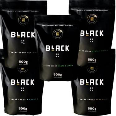 Imagem de KiT Tereré 5 Pacotes Black Erva Mate Personalizado Gourmet Premium Esc