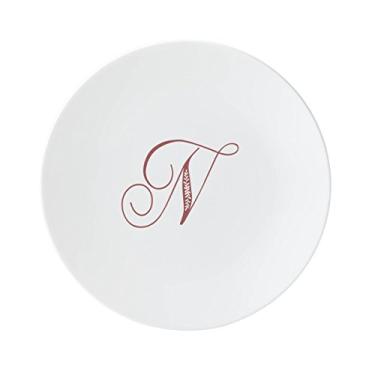 Imagem de Lenox Merlot Script N Prato de realce, letra N