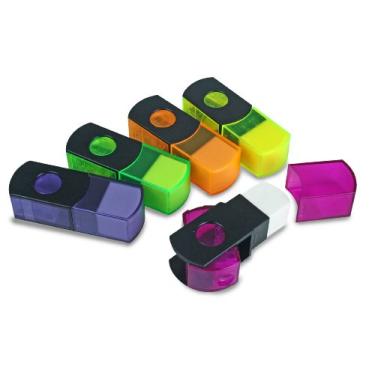 Imagem de Combo de apontador e borracha The Pencil Grip Eisen, combo de borracha 2 em um, cores sortidas, 10 unidades (ESN-48010)