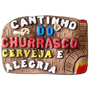 Imagem de Placa de Churrasco Decorativa - Cantinho do Churrasco - Cerveja e Alegria