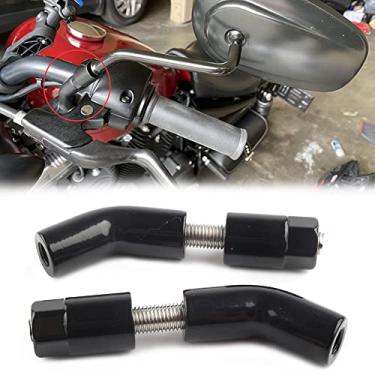 Imagem de FINMOKAL Extensores De Haste De Espelho Preto Para Harley Sportster Softail Road King Glide Fatboy