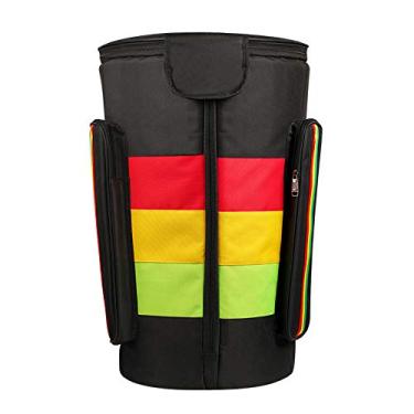 Imagem de LEBEE Djembe, bolsa de bateria portátil, à prova d'água, preta, bolsa de transporte de tambor africano, adequada para tambor de 33 polegadas
