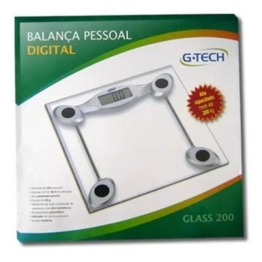 Imagem de Balança Corporal Digital Academia Banheiro Consultório G-Tech Glass 20
