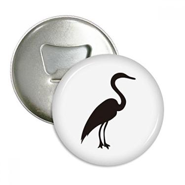 Imagem de Emblema multifuncional com ímã de geladeira e retrato de animal e garça-preta e cinza