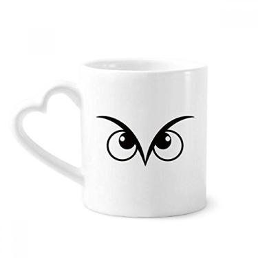 Imagem de Caneca de decoração de olho preto padrão vetorial caneca café cerâmica copo de coração de vidro