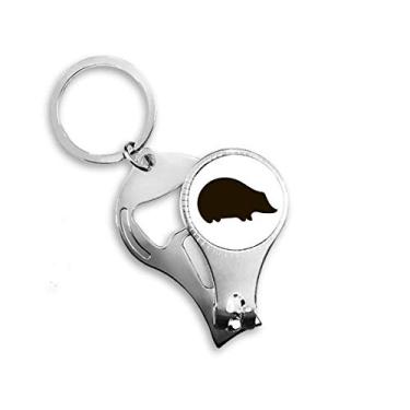 Imagem de Chaveiro abridor de garrafa cortador de unha preto ouriço animal retrato