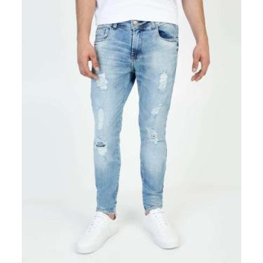 Imagem de Calça Masculina Skinny Destroyed Zune Jeans