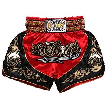 Imagem de FLUORY Shorts de luta de Muay Thai, shorts de MMA, roupas para treinamento, gaiola, luta, artes marciais, kickboxing, roupas