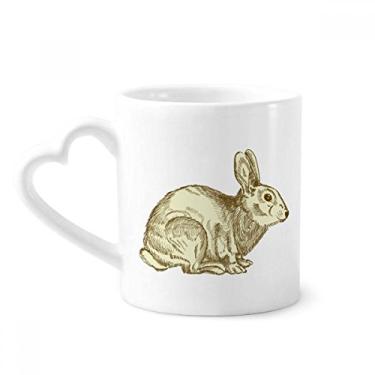 Imagem de Caneca de cultura de coelho, festival, religião de Páscoa, caneca de cerâmica para café, copo de coração de vidro