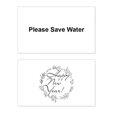 Imagem de Please Save Water Black Symbol New Year Festival Greeting Card Bless Message Gift
