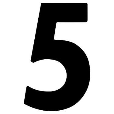 Imagem de Número de placa de casa flutuante 3D, letra 0-9, alfabeto A-Z, 12,7 cm, números modernos de endereço para porta para placa digital ao ar livre, preto, aço inoxidável, parafuso montado, antiferrugem