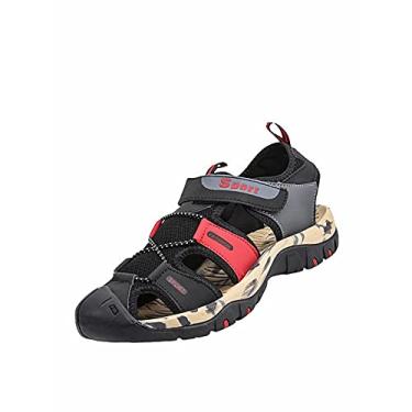 Imagem de Lee Coopel Chinelo masculino de chuveiro atlético, chinelo esportivo confortável para ambientes internos e externos com palmilha macia, chinelo de praia antiderrapante para homens e mulheres, Preto/vermelho, 7