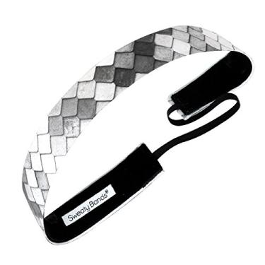 Imagem de Faixa de cabeça feminina para meninas da Sweaty Bands – Faixa de cabelo atlética com forro de veludo antiderrapante – Cabelo de sereia cinza Don't Care