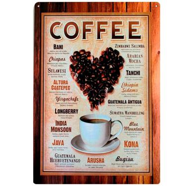 Imagem de Placa Decorativa Mdf Coffee World
