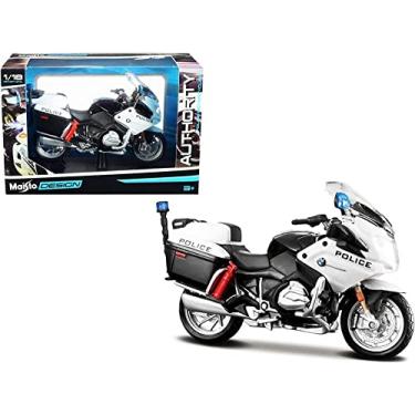 Imagem de Maisto 32306-USPOL 1-18 Scale U.S. Police BMW R1200RT Diecast Motorcycle Model with Plastic Display Stand White
