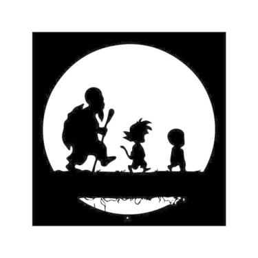 Imagem de Quadro Placa Decorativo Geek Anime Dragon Ball Goku Kuririn