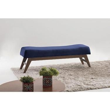 Imagem de Puff 140cm Pés Imbuia Horus Sofani Azul