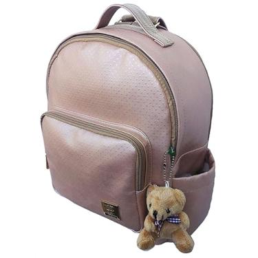 Imagem de Mochila Maternidade Bebe Menina Menino Miellu Trocador 2pçs - LInha Classic (Ouro Rosa)