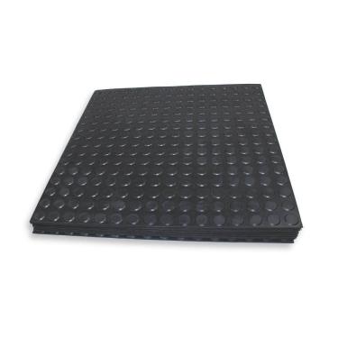 Imagem de Piso de Borracha Menco Moeda 3mm Preto 50x50cm - 10un