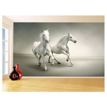 Imagem de Papel De Parede Animais Casal Cavalos Fazenda 3,5M Anm338