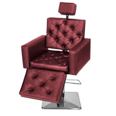 Imagem de Cadeira Poltrona de Cabeleireiro Evidence Luxo Ap Bordô