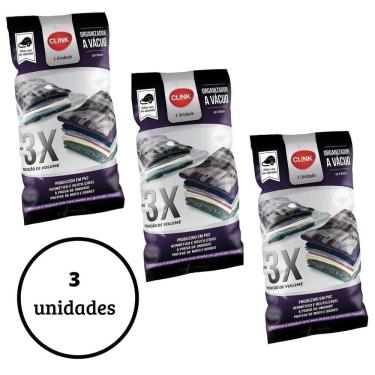 Imagem de Kit 3 Sacos A Vácuo Edredom Cobertores Roupas 70 X 110 Cm
