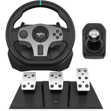 Imagem de PXN Racing Wheel - Steering Wheel V9 Driving Wheel 270°/ 900° Degree Vibration Gaming Steering Wheel with Shifter and Pedal for PS4,PC,PS3,Xbox Series X|S, Xbox One(V9)