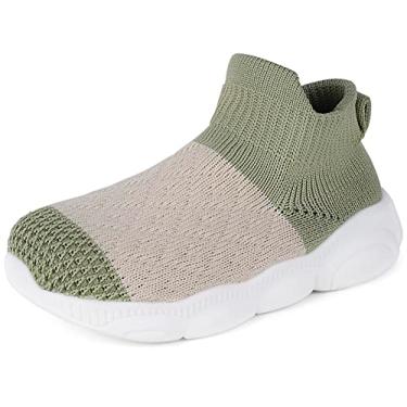 Imagem de Pantufas infantis infantis para meninos e meninas com sola antiderrapante, Verde - 19, 8 Toddler