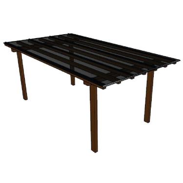 Imagem de Kit Policarbonato Fume 4mm 3,00m X 6,00m - Perfis Naturais