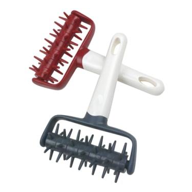 Imagem de LABRIMP 2 peças, furador, massa, pizza, espigão, pastelaria, rolo de agulha de pizza, ferramentas manuais de plástico, roda de agulha de pizza, perfurador, bolo, plástico, tambor de panificação, roda