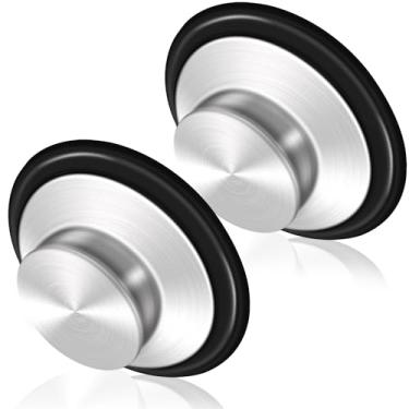 Imagem de Tampão de pia de aço inoxidável universal de 9,5 cm para cozinha de aço inoxidável para pia de lixo para insinkerador Kitchenaid Waste King Kohler e assim por diante