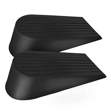 Imagem de Rolhas de porta de borracha extra grandes – Cunha de batente de porta, suporte de porta flexível jumbo resistente – Pacote com 2 – Bermuda antiderrapante sem marcação