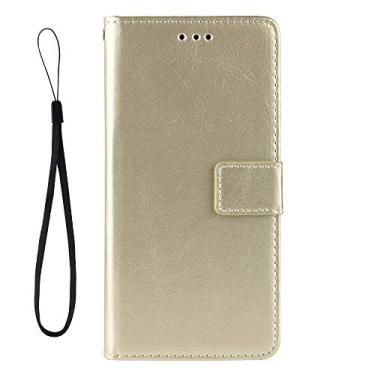 Imagem de Capa com compartimento para cartão para BlackBerry KeyOne/DTEK70, capa flip de couro para BlackBerry KeyOne/DTEK70, capa magnética retrô para celular, capa carteira de telefone com compartimentos para