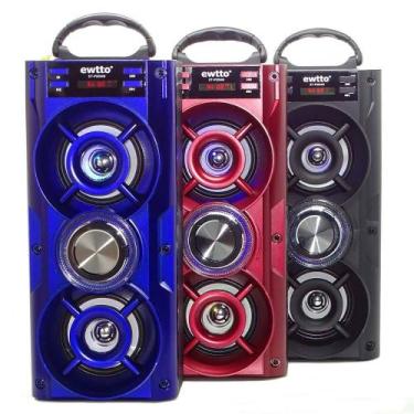 Imagem de Caixa De Som Portatil Bluetooth Usb Ewtto Et-p2054b - Eletronica Castr