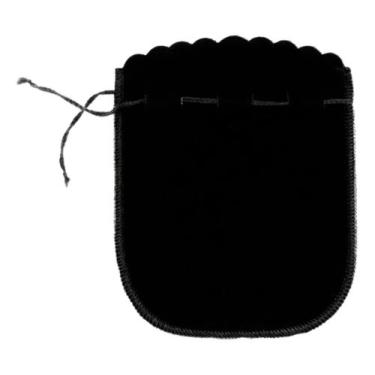 Imagem de 100 Saquinho Preto Veludo Jóia Brinco Pulseria Pacote 9x11 cm embalage