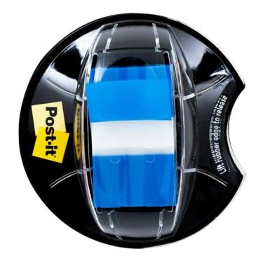 Imagem de Post-it Bandeiras, dispensador de aderência de mesa 200/alto volume, 2,5 cm de largura, azul (680-HVBE)