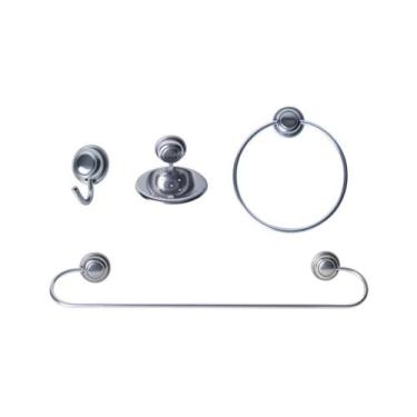 Imagem de Kit Acessórios P/ Banheiro 4 Peças Inox Civitt