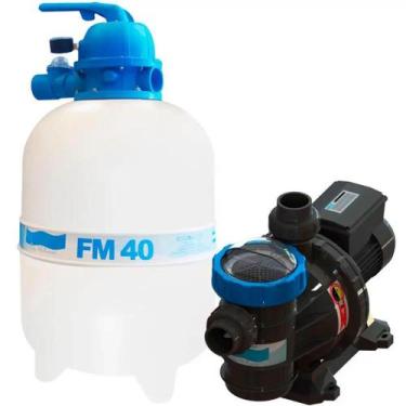 Imagem de Bomba BMC-50 1/2Hp Com Filtro FM-40 Para Piscina FILTER - 000860, 110V