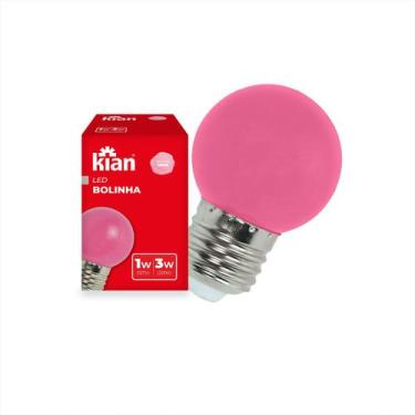 Imagem de Lâmpada Led Bolinha 3w Color Bivolt Kian Kit C/3und, Rosa