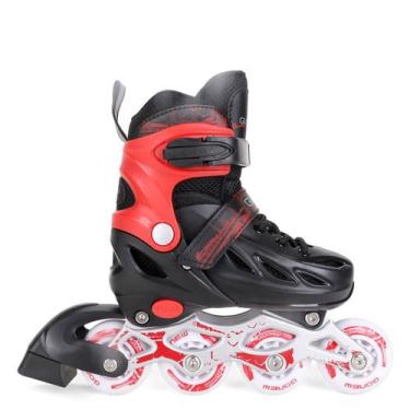 Imagem de Patins Gonew Fitness Flexx Pró InLine ABEC-9 - 64MM, Vermelho, 31/34