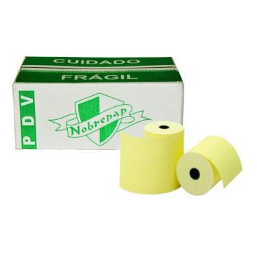 Imagem de 50 Rolos Bobina Térmica 57Mmx16M Relógio De Ponto (1Cx) - Nobre