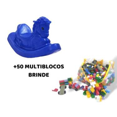 Imagem de Kit Educacional  Escorregador Grande Verm c/ Azul 4 degraus + Cavalinh