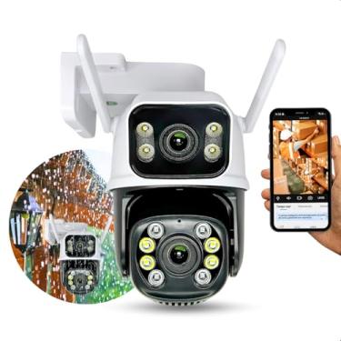 Imagem de Camera Segurança Externa Lente Dupla Audio Noturna A28 Wifi Acesso Remoto