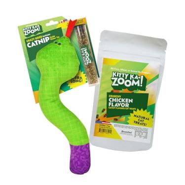 Imagem de KITTY KA-ZOOM Conjunto de brinquedo de cobra e frango para gatos