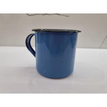 Imagem de 01 Caneca Esmaltada Ágata Original 350ml Cor Azul Envio Imediato - Met