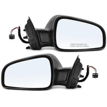 Imagem de A-Premium Par (2) espelhos retrovisores elétricos do lado do motorista e do passageiro - compatível com Chevrolet Malibu 2008-2012 e Saturn Aura 2007-2009 - Espelho retrovisor externo preto dobrável