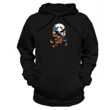 Imagem de Blusa de Frio Peluciado Moletom Bolso Canguru Estampado - Relaxado, Pr