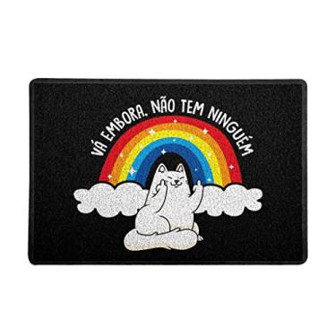 Imagem de Beek Geek's Stuff Capacho/Tapete tamanho 60x40cm, modelo VÁ EMBORA, na cor preto