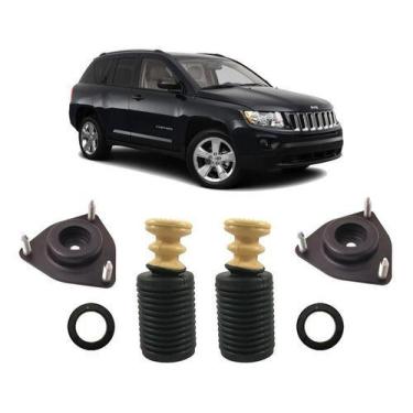 Imagem de 2 Kit Coxim Batente Coifa Dianteiro Compass 2009 2010 2011 - QualyKits