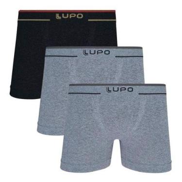 Imagem de Kit 3 Cuecas Boxer Lupo Masculina Plus Size Microfibra Seamless17800, 